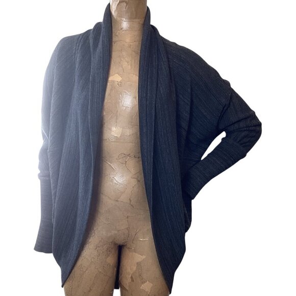 Aritzia Wilfred Diderot Studded Cocoon Circle Open Cardigan Sweater M Gray #76V - Picture 3 of 8